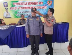 Polsek Panjalu Beri Pembinaan Linmas Kecamatan Panjalu
