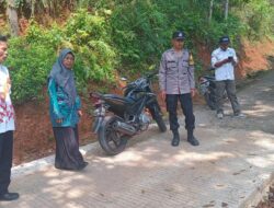 Polsek Cipaku Monitoring Lokasi Pembangunan Sarana Ketahanan Pangan di Selacai