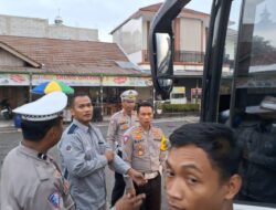 Satlantas Polres Ciamis Tertibkan Klakson Bazuri Pada Bus di Wilayah Kabupaten Ciamis