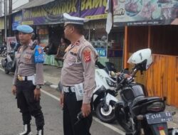 Pelanggar Lalu Lintas di Polres Ciamis di Stop Saat Razia