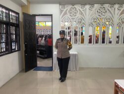 Polres Ciamis Siagakan Personel Pengamanan di Gereja Katolik Santo Yohanes Pembabtis Ciamis