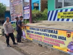 Tingkatkan Kewaspadaan Warga, Polsek Cimaragas Pasang Himbauan Kamtibmas di Publik