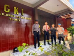 Beri Kenyamanan Beribadah, Polres Ciamis Pam Kegiatan di Gereja Kristen Indonesia (GKI) Ciamis