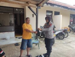 Polsek Rajadesa Polres Ciamis Berkurban, Bagikan Daging ke Warga Membutuhkan