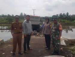 Humanis, Polsek Ciamis  Pantau Kegiatan Pengecoran Irigasi Citapen