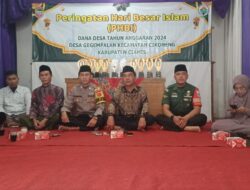 Polsek Cikoneng Ikuti Acara Peringatan Hari Besar Islam di Desa Gegempalan