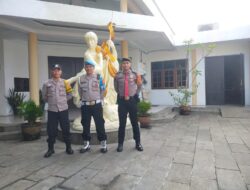 Polres Ciamis Siagakan Personel Pengamanan di Gereja Katolik Santo Yohanes Pembabtis Ciamis
