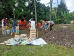 Humanis, Polsek Rajadesa Polres Ciamis Monitoring Pembangunan Joging Track Sirnajaya