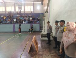 Polsek Ciamis Polres Ciamis Lakukan Pengamanan Turnamen Voli Kapolres Cup