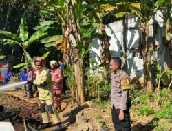 Rumah Terbakar Polsek Pamarican Polres Ciamis Gerak Cepat Cek Lokasi Kejadian