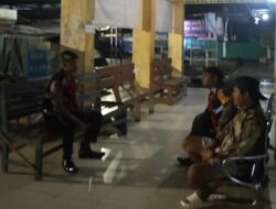 Jaga Kondusifitas, Satuan Samapta Polres Ciamis Patroli Dialogis ke Pos Pengamanan Pasar Ciamis