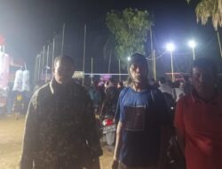 Polsek Cijeungjing Polres Ciamis Bersiaga Final Lomba Voli Antar Dusun di Desa Ciharalang