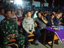 Polsek Cisaga Polres Ciamis Monitoring Pentas Seni Peringatan HUT ke-79 RI di Tanjungjaya