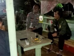 Berikan Rasa Nyaman, Personel Polsek Sukadana Polres Ciamis Patroli Kamtibmas Saat Malam Hari