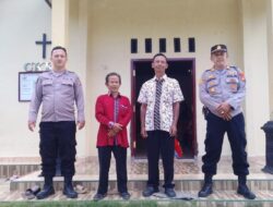 Berikan Rasa Nyaman, Polsek Lakbok Polres Ciamis Siagakan Personel PAM di Ibadah Minggu GKKI Lakbok