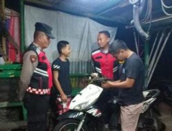 Cipkon Di Jam Rawan, Personel Polsek Sukadana Polres Ciamis Patroli Kamtibmas Hingga Subuh