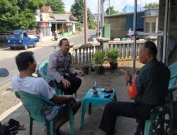 Berikan Rasa Nyaman, Polsek Cimaragas Polres Ciamis Patroli Dialogis ke Warga Gandapura
