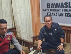 Polsek Cisaga Koorkom Kamtibmas ke Kantor Penyelenggara Pemilu Tingkat Kecamatan
