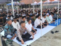 Polsek Rajadesa Polres Ciamis Ikuti Peringatan Maulid Nabi Muhammad SAW di SMKN 1 Rajadesa