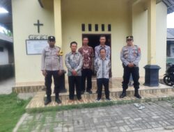 Berikan Rasa Nyaman, Polsek Lakbok Polres Ciamis Siagakan Personel PAM di Ibadah Minggu GKKI Lakbok