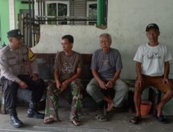 Ops Mantap Praja, Polsek Kawali Polres Ciamis Patroli Dialogis Koorkom ke Warga Rawa Kawali