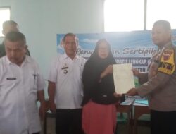 Cooling System, Polsek Sukadana Monitoring Penyerahan Sertifikat PTSL di Desa Bunter