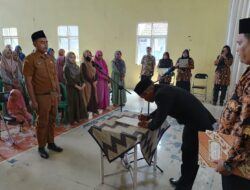 Polsek Cikoneng Polres Ciamis Monitoring dan Amankan Proses Pelantikan Kadus Margasari