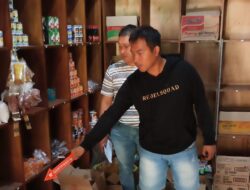 Polsek Sukadana Datangi TKP Curat Toko Kelontong di Dusun Kedung