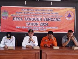 Polsek Cijeungjing Polres Ciamis Hadiri Sosialisasi Mitigasi Bencana di Desa Dewasari