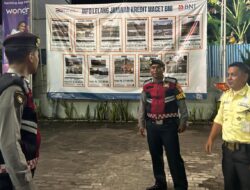 Tiga Anggota Samapta Polres Ciamis Patroli Koorkom ke Satpam Perbankan di Malam Hari
