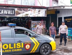 Berikan Rasa Nyaman, Polsek Kawali Polres Ciamis Patroli Dialogis di Siang Hari