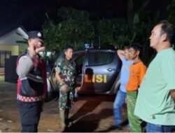 Berikan Rasa Nyaman, Personel Polsek Sukadana Polres Ciamis Patroli Kamtibmas Saat Malam Hari