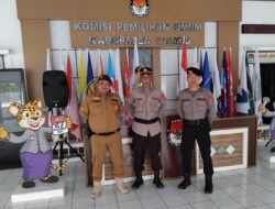 Ops Mantap Praja, Polres Ciamis Bersiagadi Kantor KPU Kabupaten Ciamis Jelang Pilkada Serentak