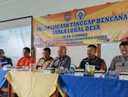 Polsek Panjalu Polres Ciamis Hadiri Penyuluhan dan Pembinaan Mitigasi Bencana di Desa Ciomas