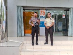 Cegah Tindak Kriminalitas, Anggota Satuan Samapta Polres Ciamis Bersiaga di BNI Ciamis