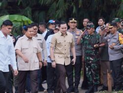 Presiden RI Prabowo Subianto Monitoring Kegiatan Pemungutan Suara di Kecamatan Babakan Madang Kabupaten Bogor