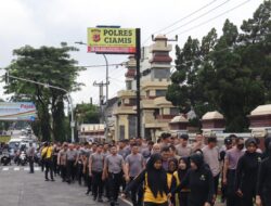 Jaga Kebugaran Personel, Kapolres Ciamis Pimpin Olah Raga Bersama Pasca Pungut Hitung Pilkada