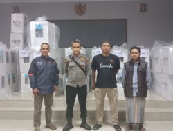 Ops Mantap Praja, Polsek Kawali Polres Ciamis PAM Gudang Logistik di PPK Pasca Pencoblosan