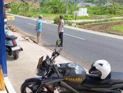 Laka Lantas di Cihaurbeuti, Pemotor Tabrak Pejalan Kaki Saat Menyebrang
