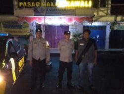 Berikan Rasa Aman, Personel Polsek Kawali Polres Ciamis Patroli Dialogis di Malam Hari