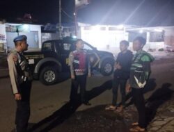 Pasca Pencoblosan, Personel Polsek Sukadana Polres Ciamis Patroli Kamtibmas di Malam Hari