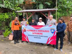 Jaga Harkamtibmas, Polres Ciamis Beri Pembinaan Anggota Satkamling di Desa Cisadap
