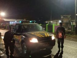 Antisipasi Gangguan Kamtibmas, Polsek Rancah Polres Ciamis Patroli Kamtibmas di Malam Hari