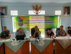 Polsek Cikoneng Datang Sampaikan Himbauan Kamtibmas Saat Musdes Gegempalan Tahun 2025