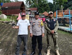 Cipta Kondisi, Polsek Cipaku Polres Ciamis Monitoring Kawasan Obwis di Desa Jalatrang