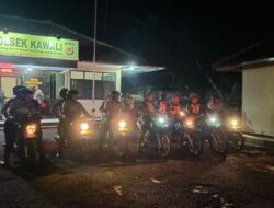 Malam Perayaan Pergantian Tahun Kondusif, Personel Gabungan di Kawali Raya Patroli Kewilayahan