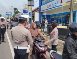 Polres Ciamis Lakukan Penyekatan dan Ops Keselamatan Lodaya di Wilayah Kecamatan Kawali