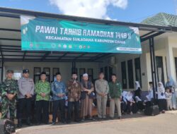 Polsek Sukadana Bersiaga Pengamanan Pawai Taaruf Sambut Bulan Suci Ramadan 1446 H